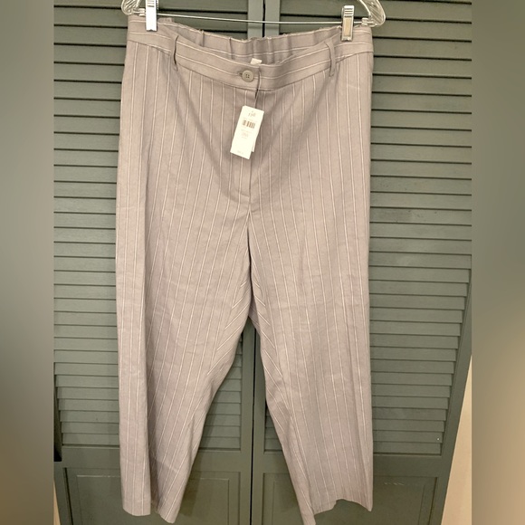 J Jill Plus Size Womens Linen‎ Blend Striped Trousers - Size 28 - Picture 1 of 4